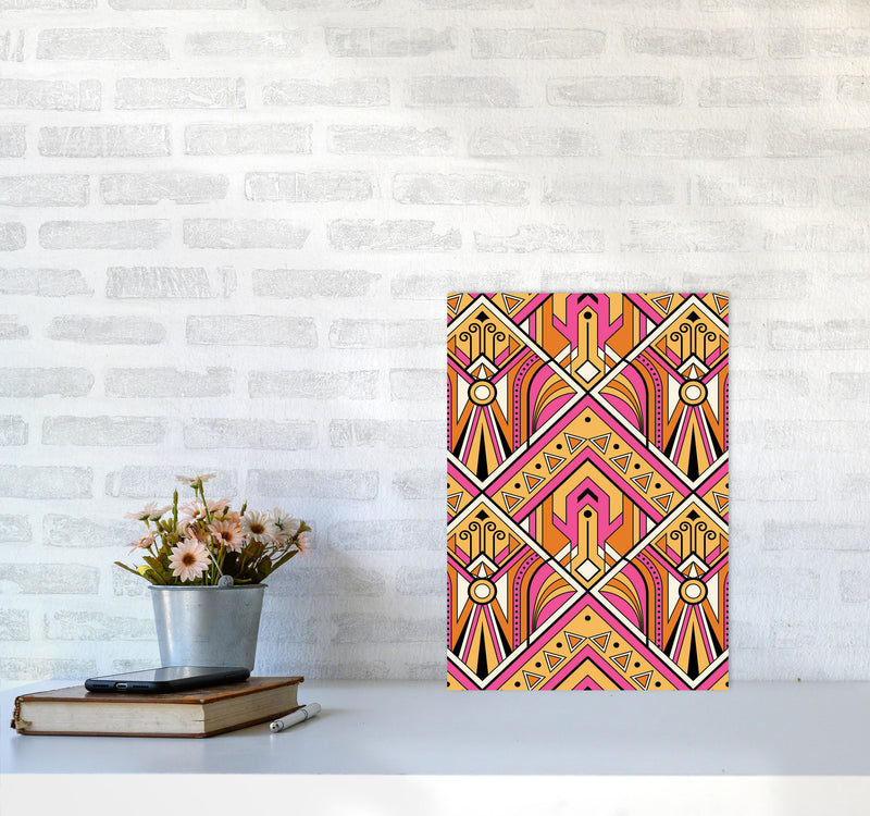 Pink Patterns Art Print by Jason Stanley A3 Black Frame