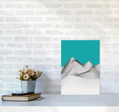 Blue Mountain Art Print by Jason Stanley A3 Black Frame