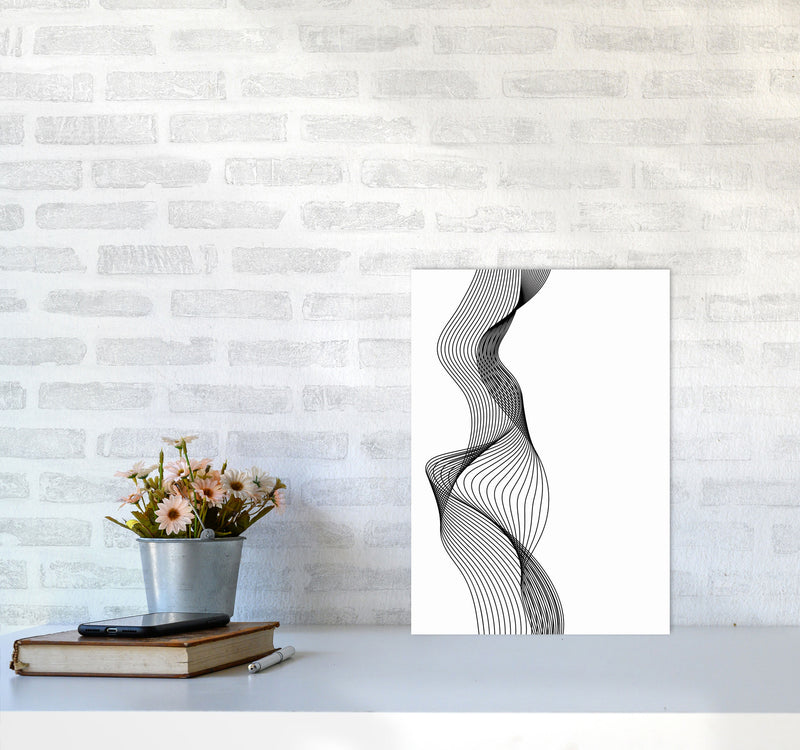 Line Wobbles Art Print by Jason Stanley A3 Black Frame