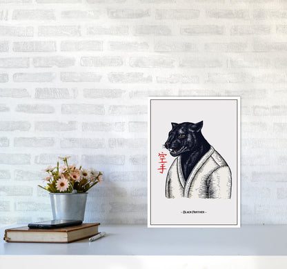 Black Panther Art Print by Jason Stanley A3 Black Frame