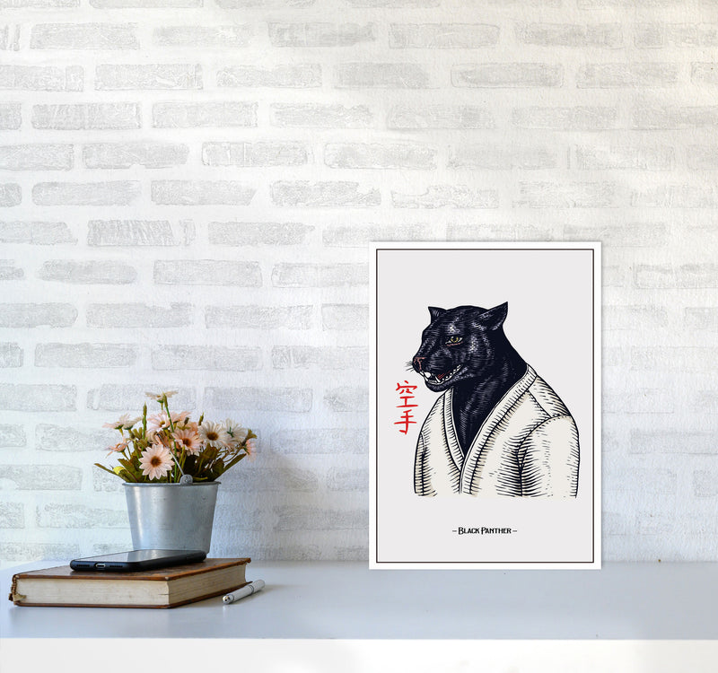 Black Panther Art Print by Jason Stanley A3 Black Frame