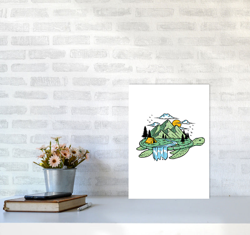 Turtle Power Art Print by Jason Stanley A3 Black Frame