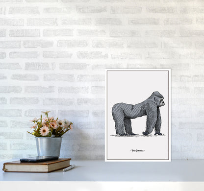 The Gorilla Art Print by Jason Stanley A3 Black Frame