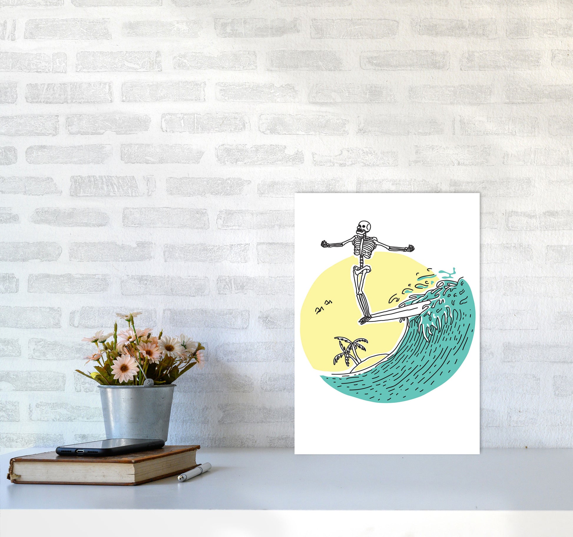 Hang 10 Zen Art Print by Jason Stanley A3 Black Frame