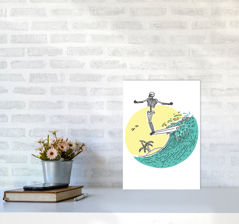Hang 10 Zen Art Print by Jason Stanley A3 Black Frame
