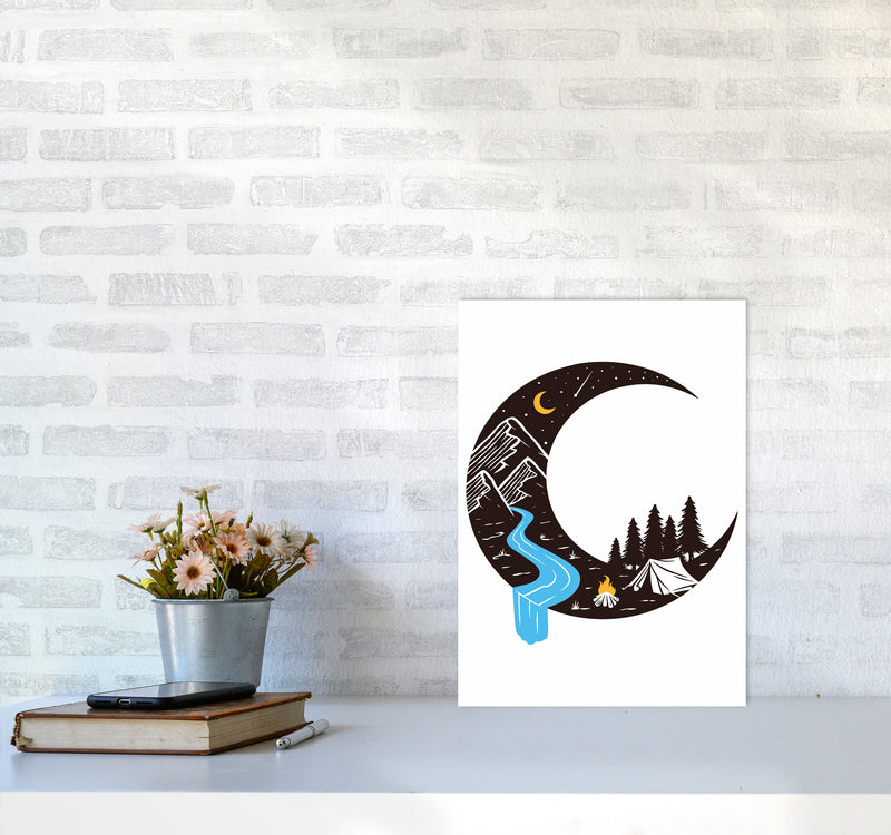 Moon River Art Print by Jason Stanley A3 Black Frame