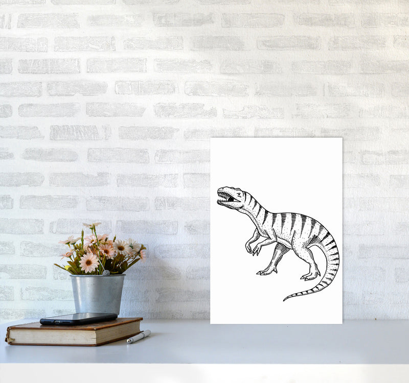 Dinosaur Art Print by Jason Stanley A3 Black Frame