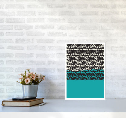 Blue Vibe Art Print by Jason Stanley A3 Black Frame