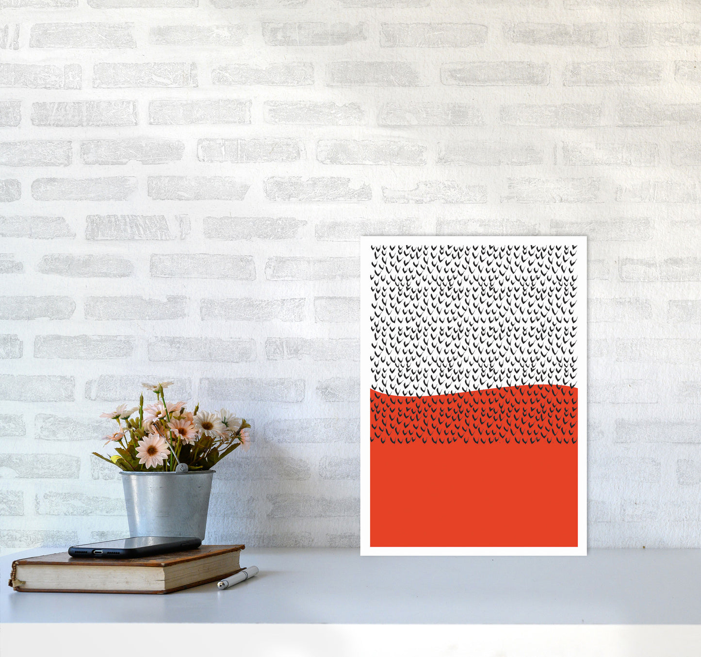 Red Vibe Art Print by Jason Stanley A3 Black Frame