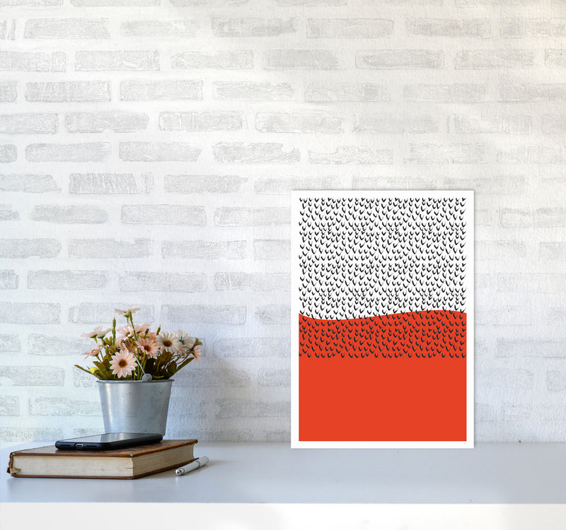 Red Vibe Art Print by Jason Stanley A3 Black Frame