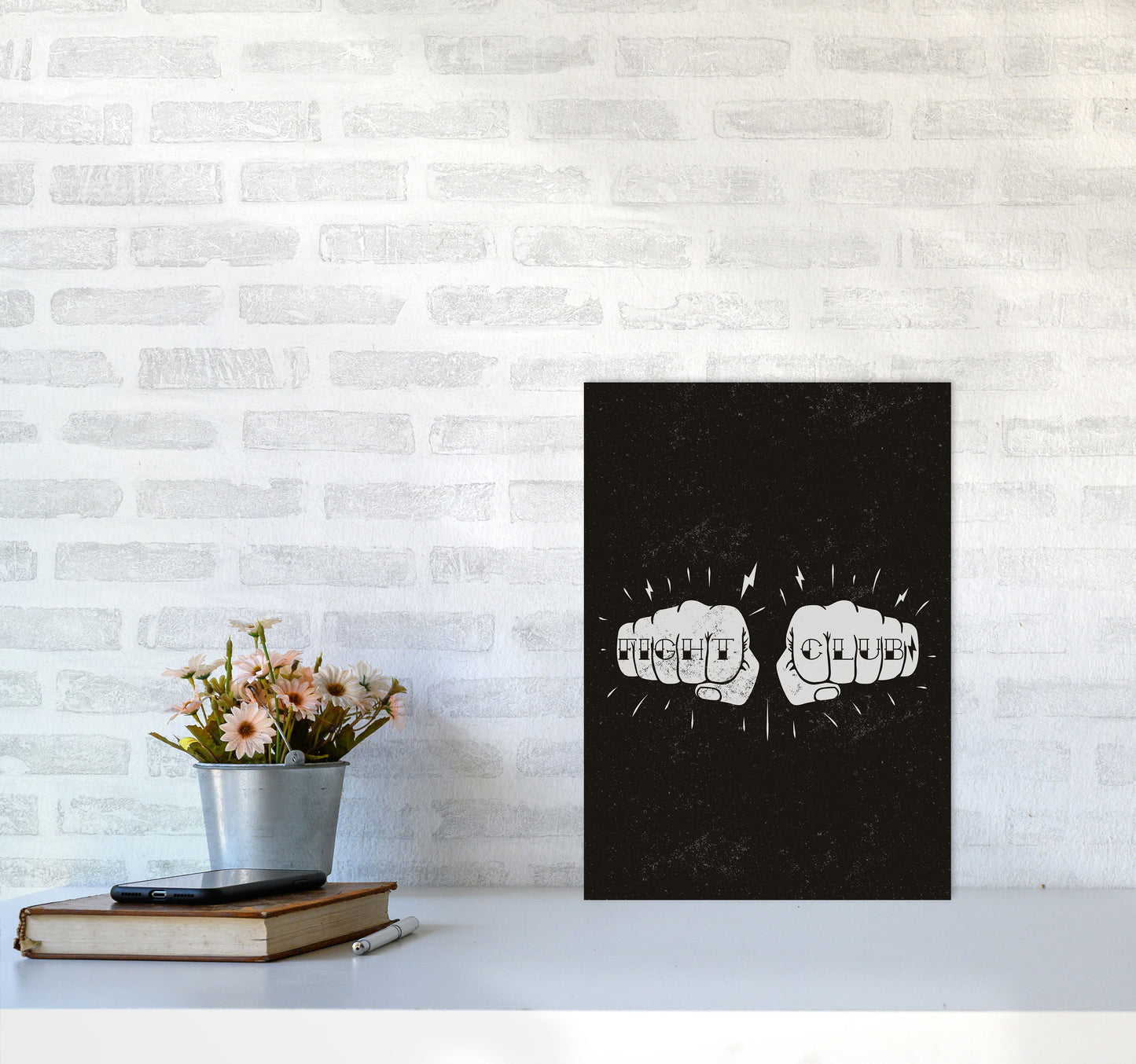 Fight Club Art Print by Jason Stanley A3 Black Frame