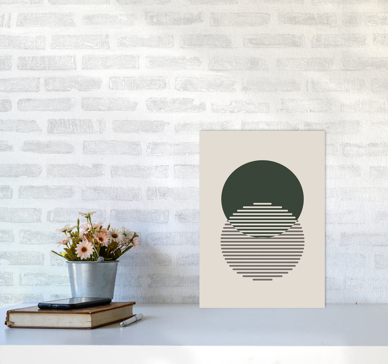 Minimal Abstract Circles II Art Print by Jason Stanley A3 Black Frame