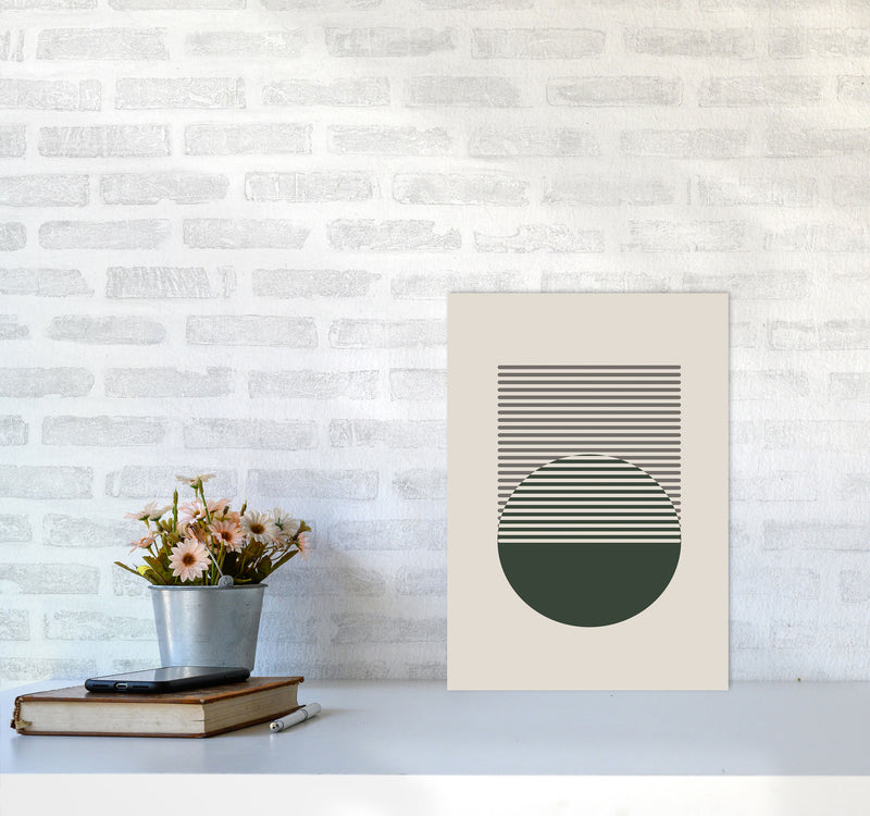 Minimal Abstract Circles I Art Print by Jason Stanley A3 Black Frame