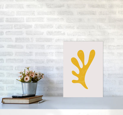 Abstract Yellow Algae Art Print by Jason Stanley A3 Black Frame