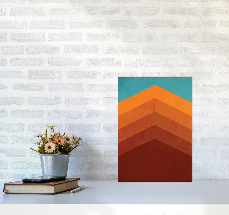 Abstract Mountain Sunrise II Art Print by Jason Stanley A3 Black Frame