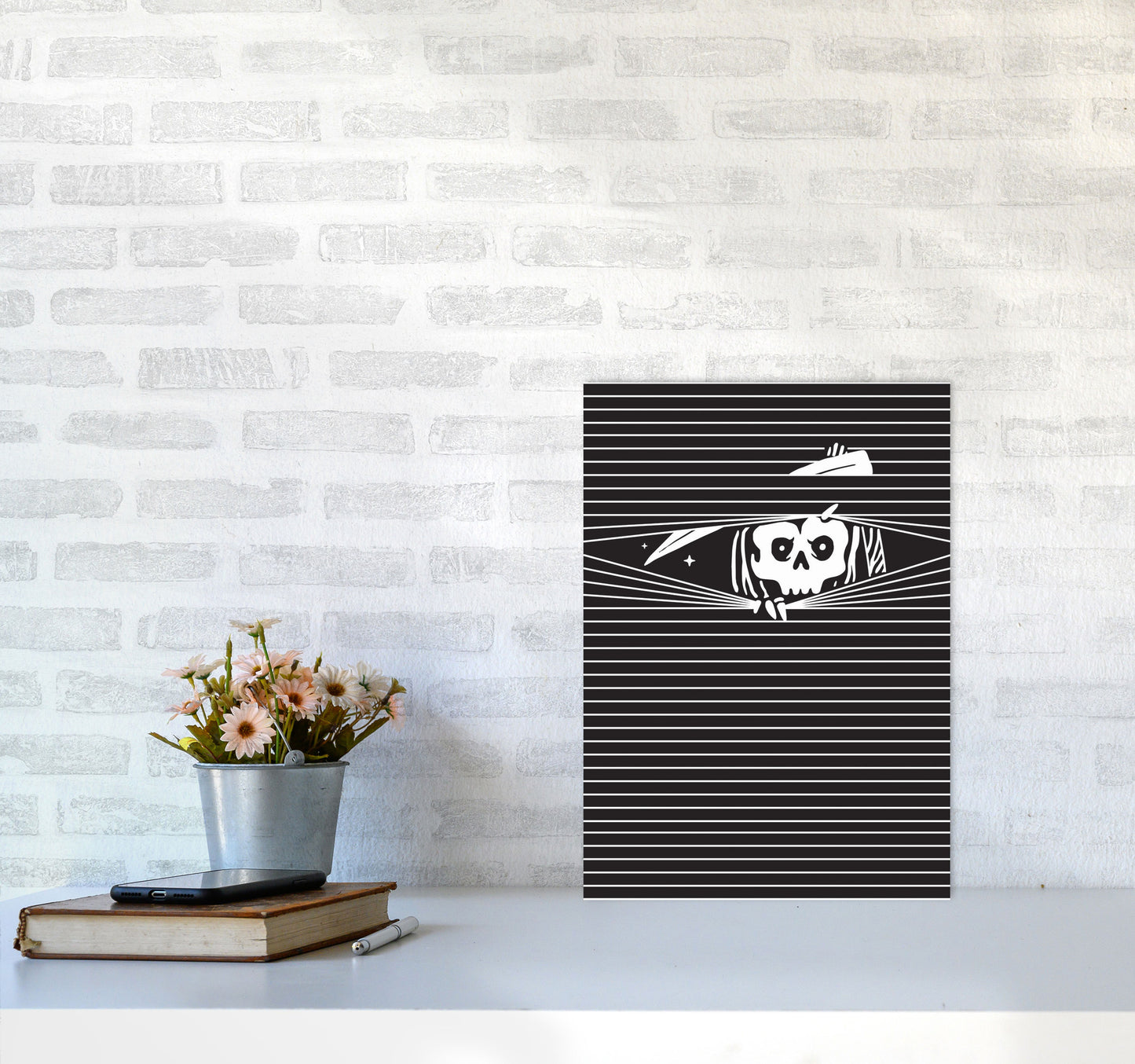 The Grim Reaper Art Print by Jason Stanley A3 Black Frame