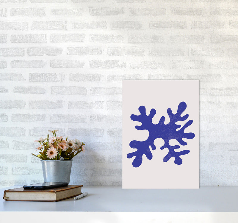 Abstract Blue Algae Art Print by Jason Stanley A3 Black Frame