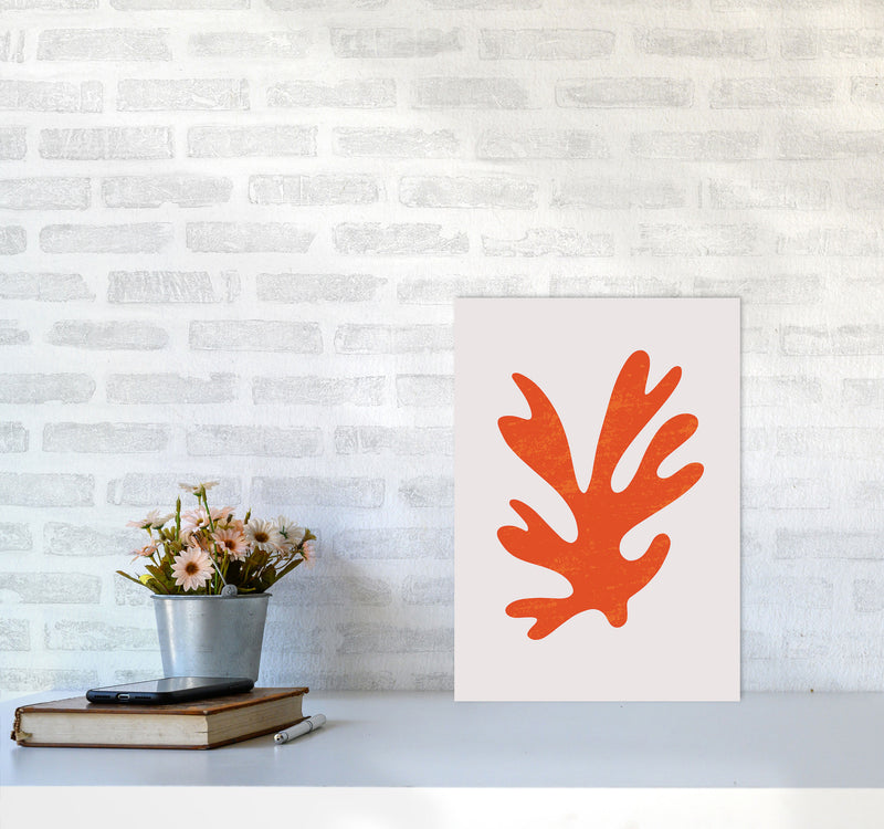 Abstract Red Algae Art Print by Jason Stanley A3 Black Frame