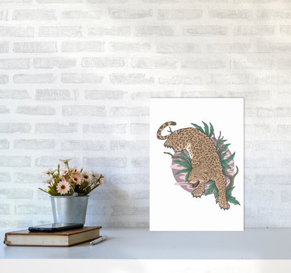 Wild Leopard Art Print by Jason Stanley A3 Black Frame