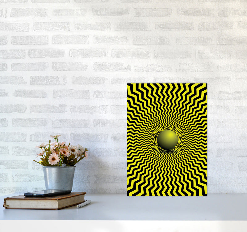 Optical Illusion Art Print by Jason Stanley A3 Black Frame
