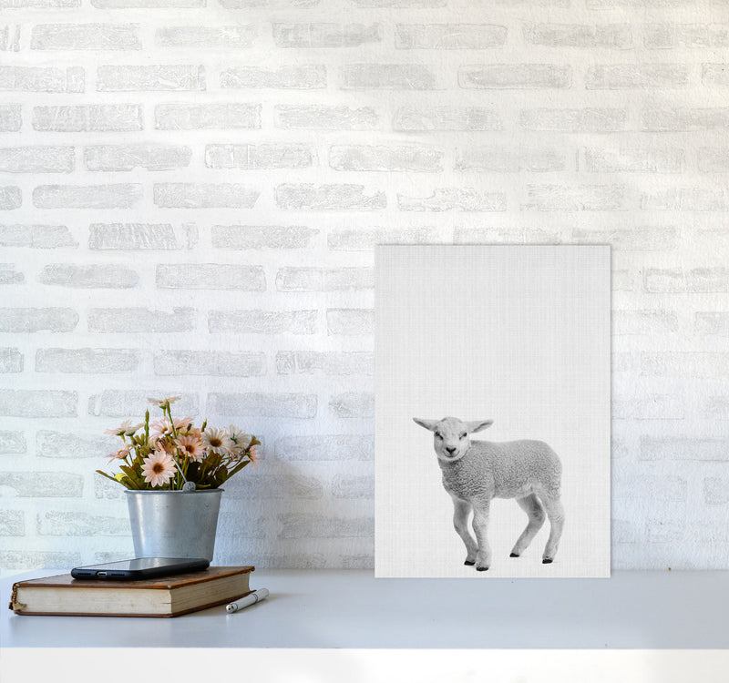 Lamb Art Print by Jason Stanley A3 Black Frame