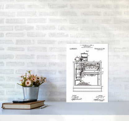 Popcorn Machine Patent Art Print by Jason Stanley A3 Black Frame