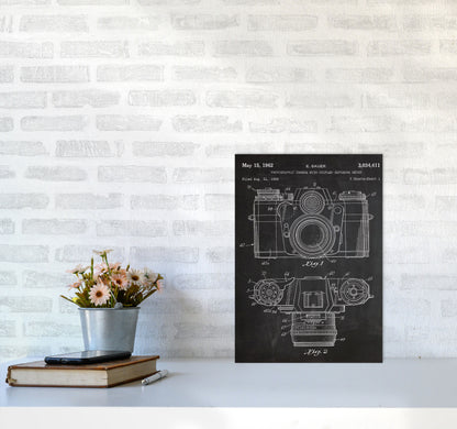 Vintage Camera Patent Art Print by Jason Stanley A3 Black Frame