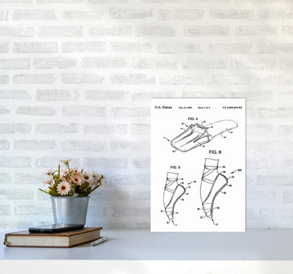 Ballet Slipper Patent Art Print by Jason Stanley A3 Black Frame