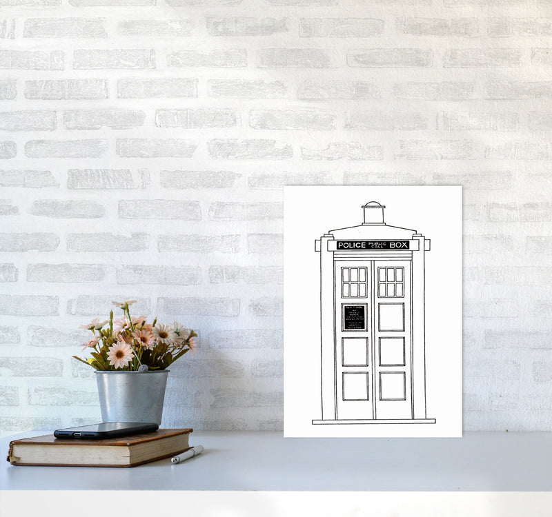 Police Call Box Patent Art Print by Jason Stanley A3 Black Frame