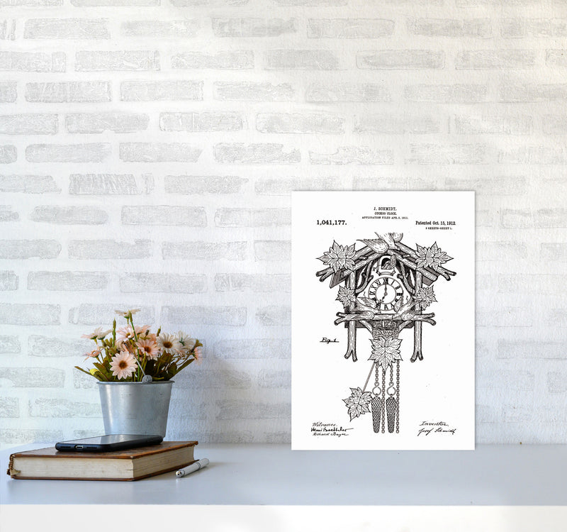 Cuckoo Clock Patent Art Print by Jason Stanley A3 Black Frame