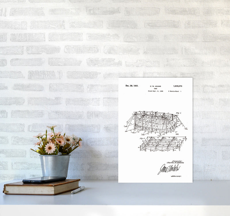 Carnival Tent Patent Art Print by Jason Stanley A3 Black Frame