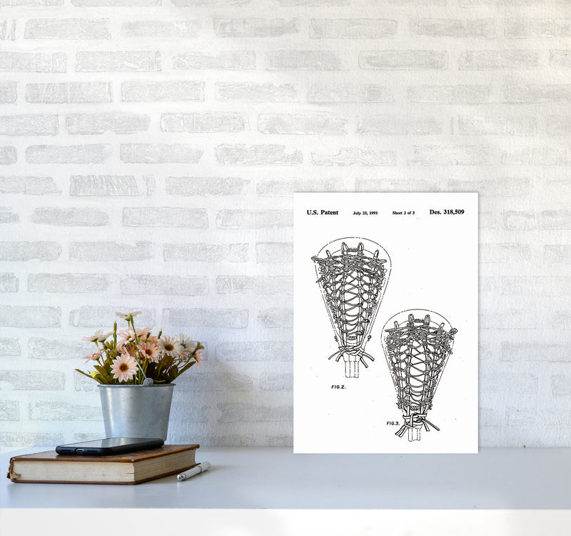 Lacross Stick Patent Art Print by Jason Stanley A3 Black Frame