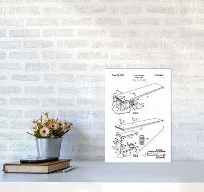 Diving Board Patent Art Print by Jason Stanley A3 Black Frame