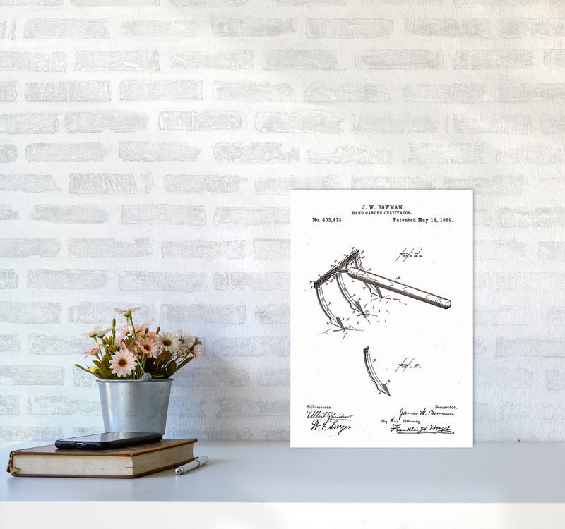 Garden Tool Patent Art Print by Jason Stanley A3 Black Frame