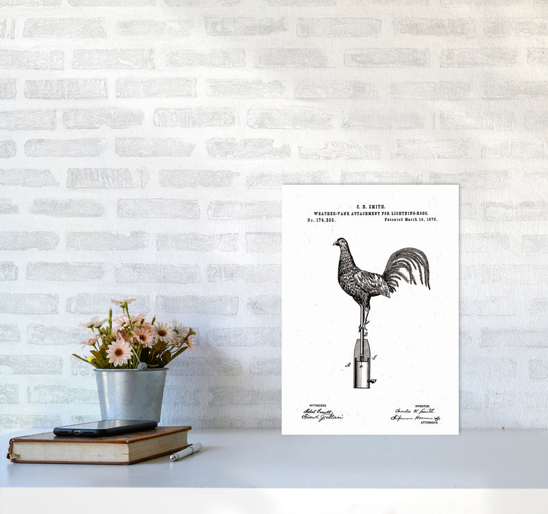 Weather Vane Patent Art Print by Jason Stanley A3 Black Frame