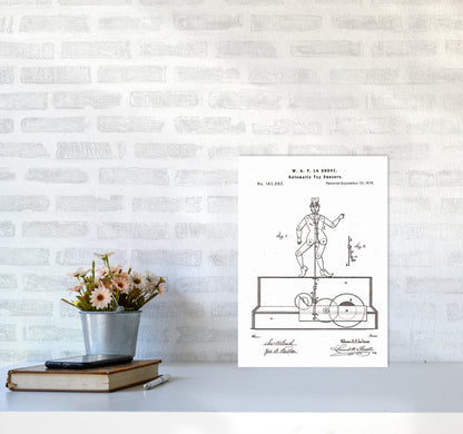 Toy Dancer Patent Art Print by Jason Stanley A3 Black Frame
