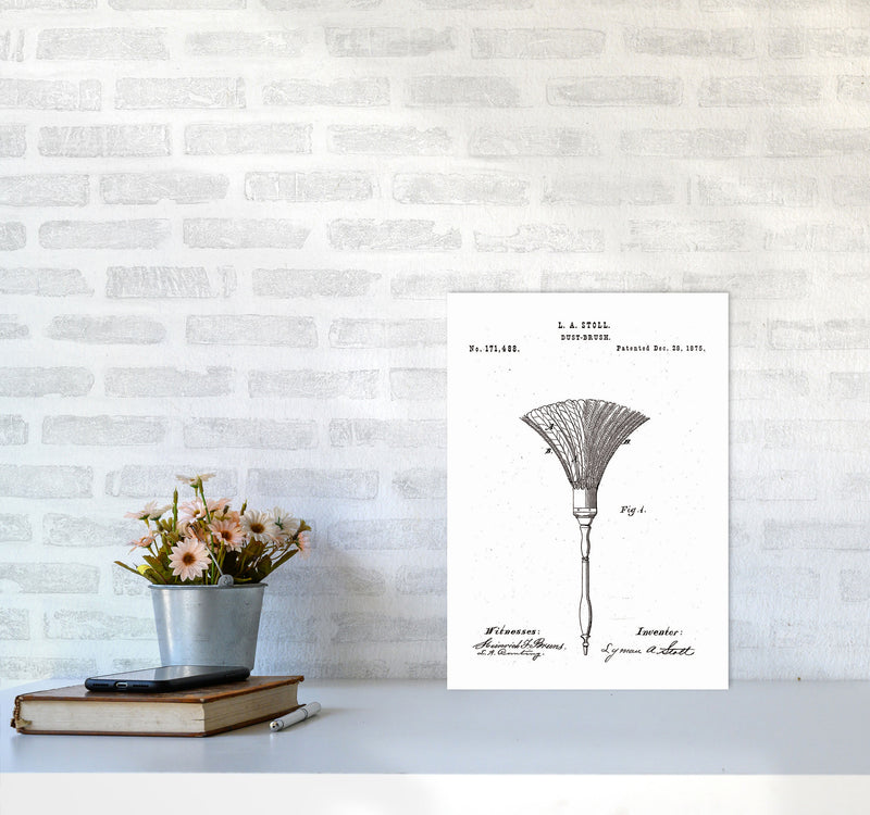 Dust Brush Patent Art Print by Jason Stanley A3 Black Frame