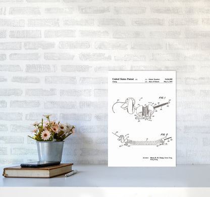 Slinky Dog Patent Art Print by Jason Stanley A3 Black Frame