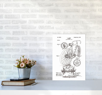 Bicycle Patent Art Print by Jason Stanley A3 Black Frame