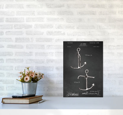 Anchor Patent 1 Art Print by Jason Stanley A3 Black Frame