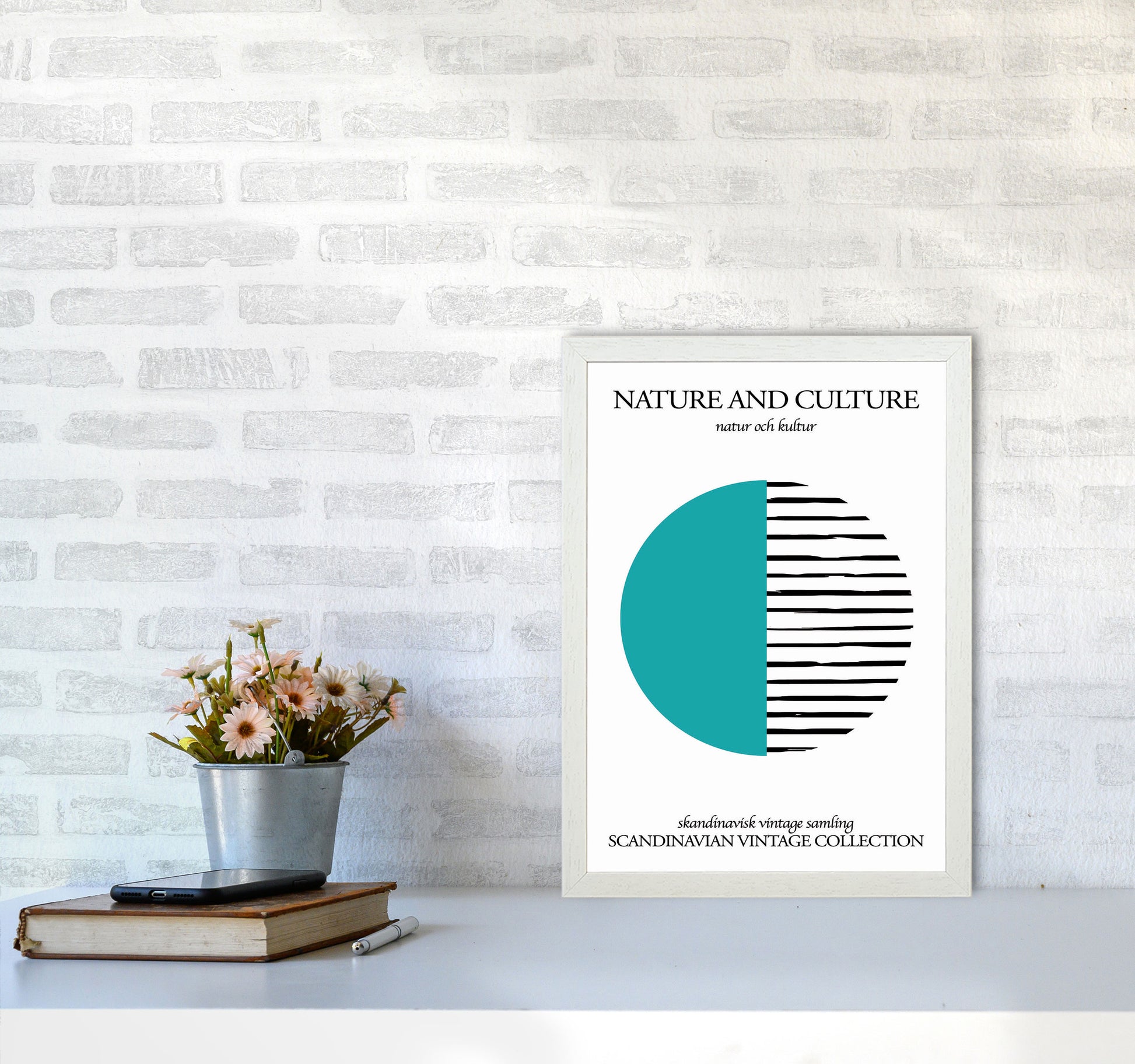Nature And Culture Scandinavian Collection IV Art Print by Jason Stanley A3 Oak Frame