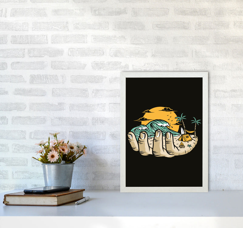 Grab A Handfull Of What You Love Art Print by Jason Stanley A3 Oak Frame