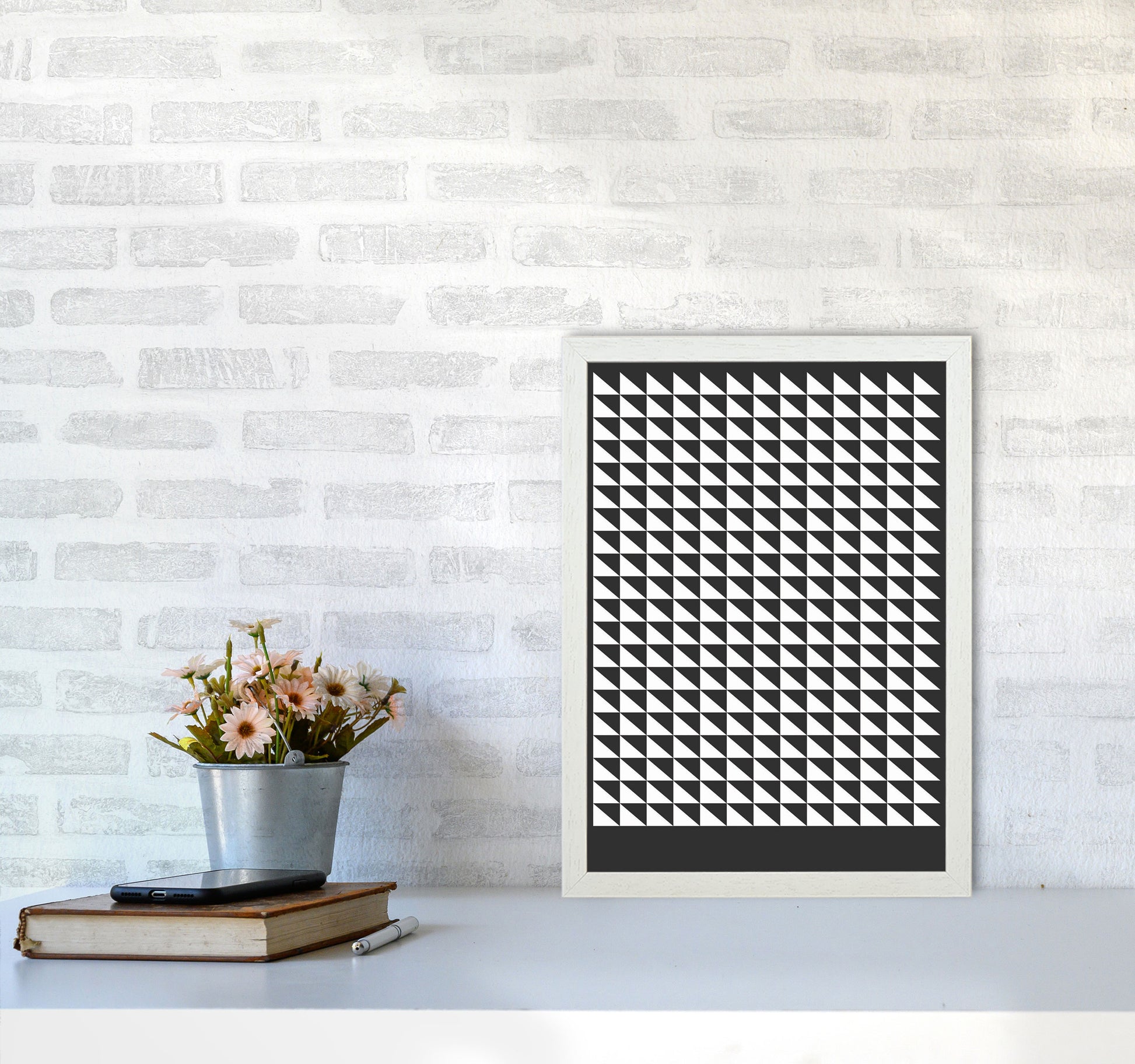 Minimal Geometric Series - 20 Art Print by Jason Stanley A3 Oak Frame