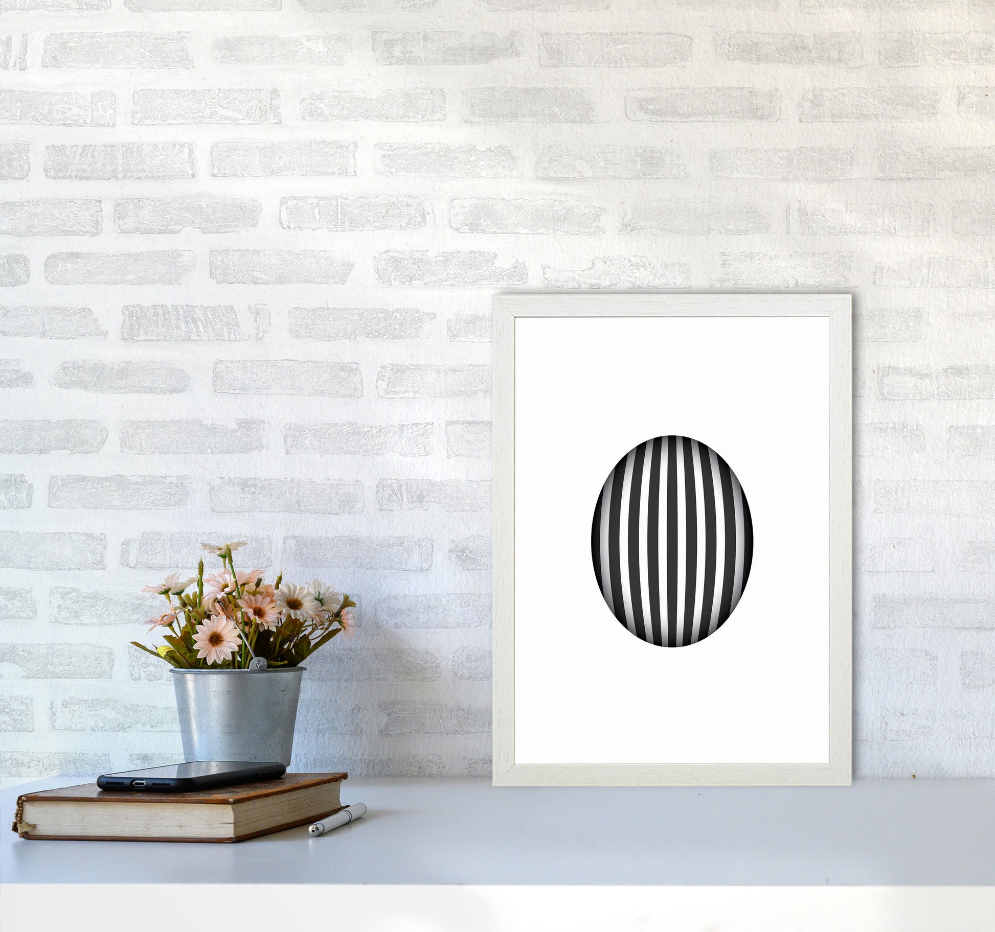Minimal Geometric Series - 47 Art Print by Jason Stanley A3 Oak Frame