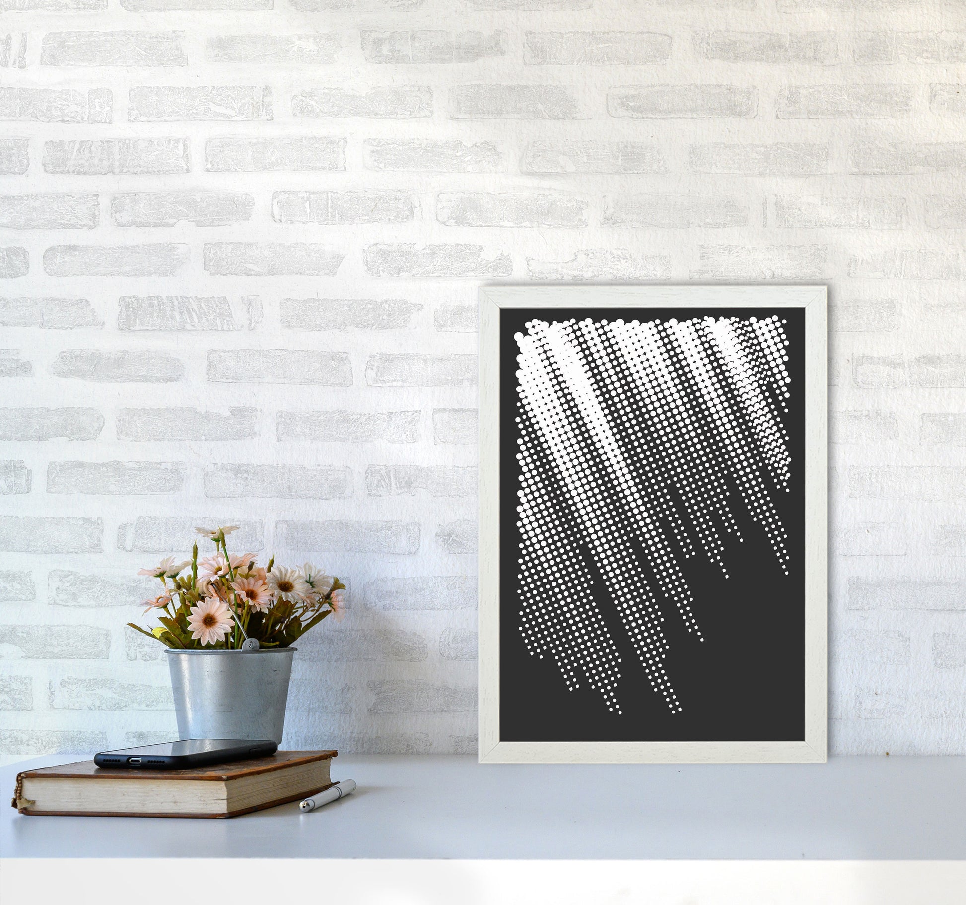 Minimal Geometric Series - 40 Art Print by Jason Stanley A3 Oak Frame