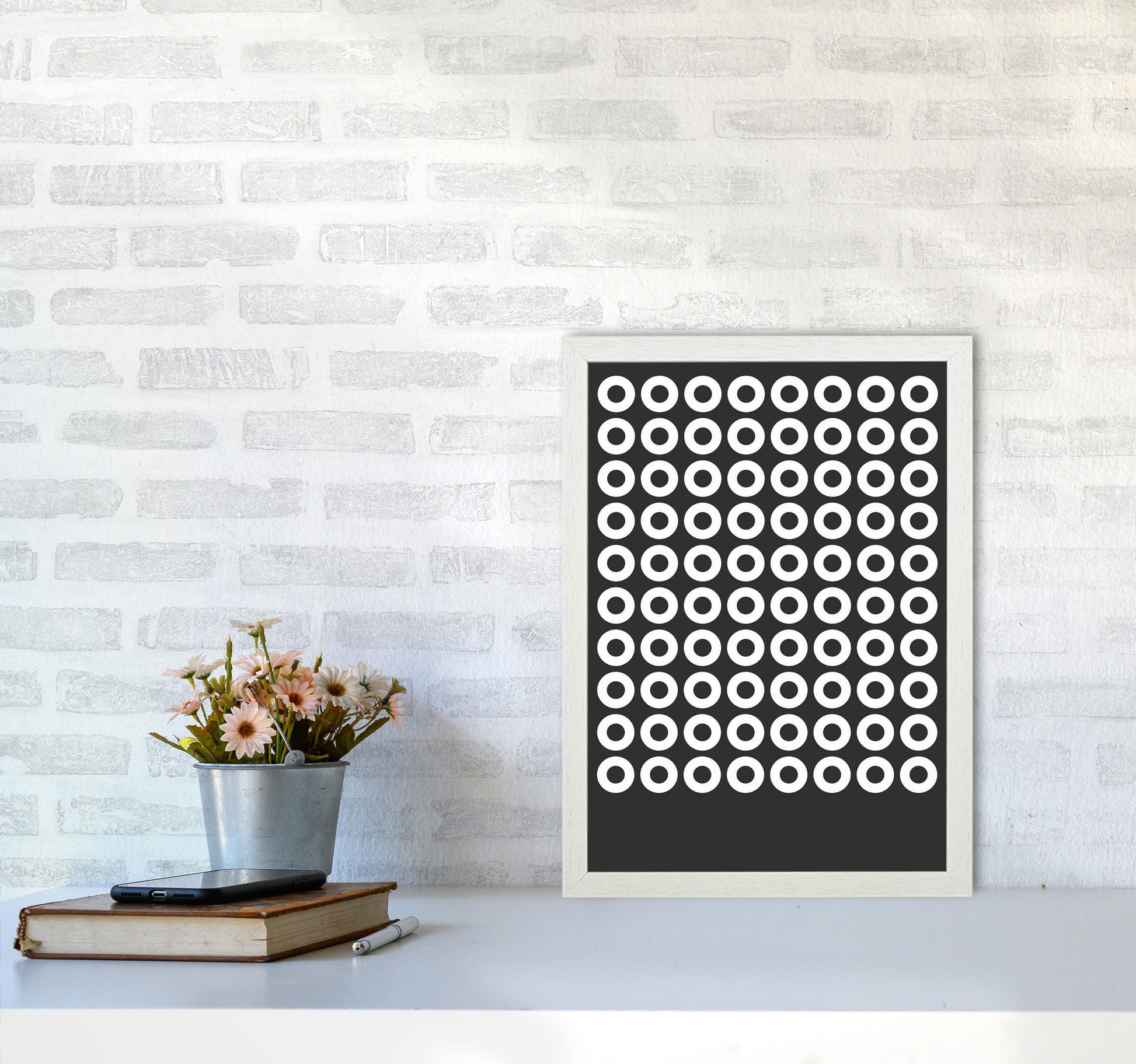 Minimal Geometric Series - 7 Art Print by Jason Stanley A3 Oak Frame