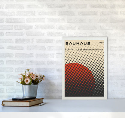 Bauhaus Geometric Red Vibe Art Print by Jason Stanley A3 Oak Frame