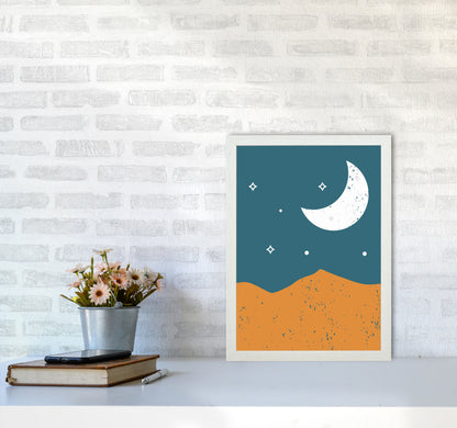 Moonrise Over The Mountain Art Print by Jason Stanley A3 Oak Frame