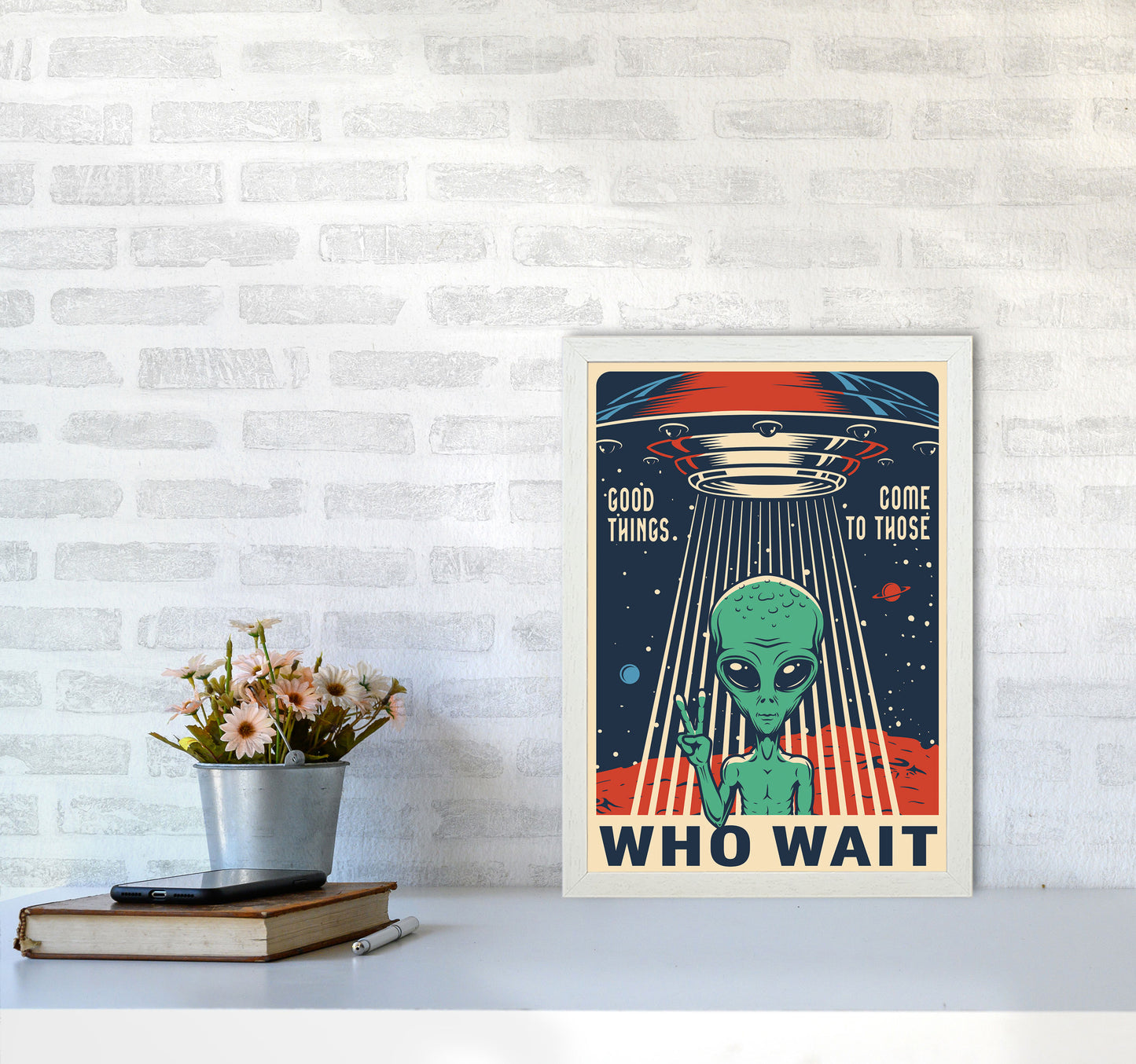 Outer Space Series - #12 Art Print by Jason Stanley A3 Oak Frame