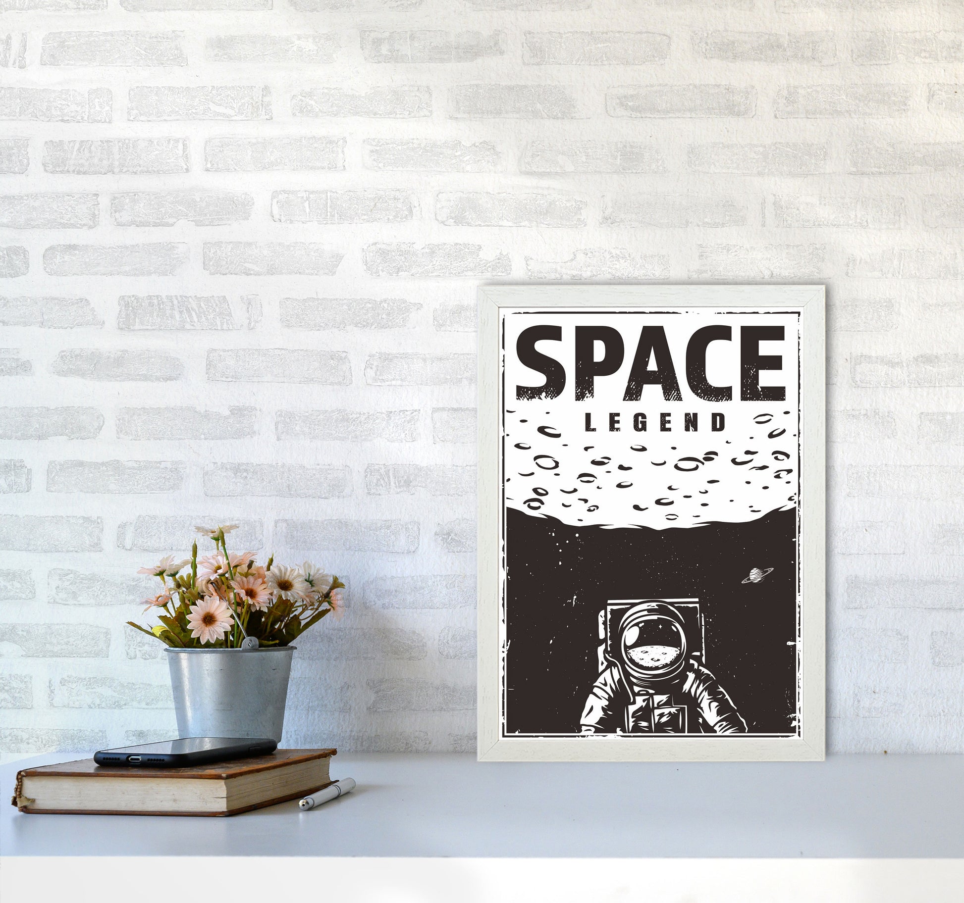 Outer Space Series - #19 Art Print by Jason Stanley A3 Oak Frame